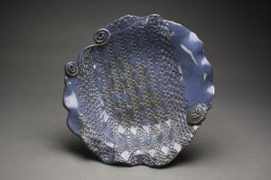 Potter Cheryl Green's Lace Bowl with Scroll